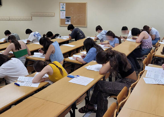 Alumnado durante la prueba extraordinaria celebrada en julio del pasado año.