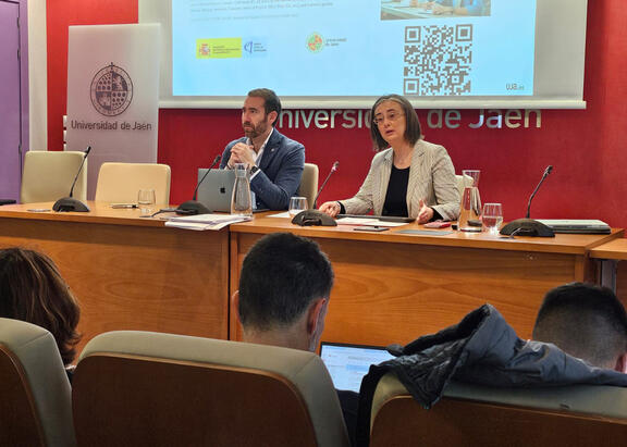 María Belén Díez Bedmar y José Ignacio Jiménez, en la inauguración de la reunión.