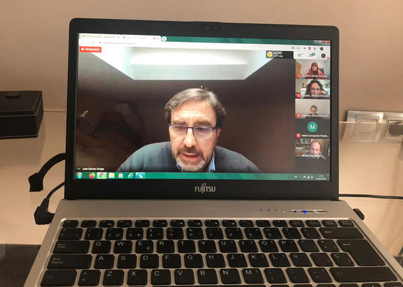 Intervención del Rector por videoconferencia en el Consejo de Gobierno de la UJA.