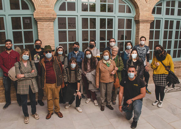Participantes en la jornada de convivencia, en los Baños del Naranjo.