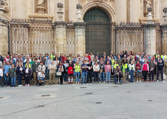 Participantes, en la Plaza de Santa María.