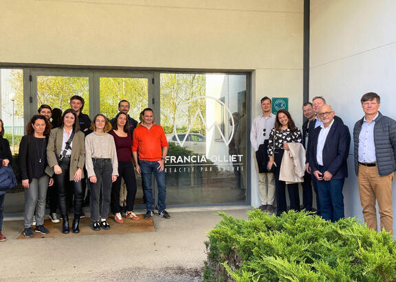 Integrantes del proyecto participantes en la reunión celebrada en Oyonnax (Francia).