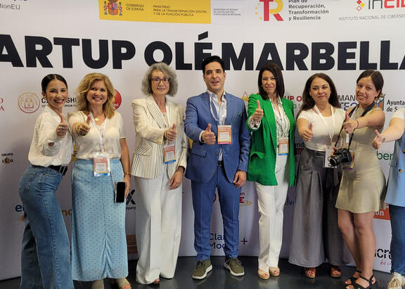 Representantes de la UJA participantes en Startup Olé Marbella.
