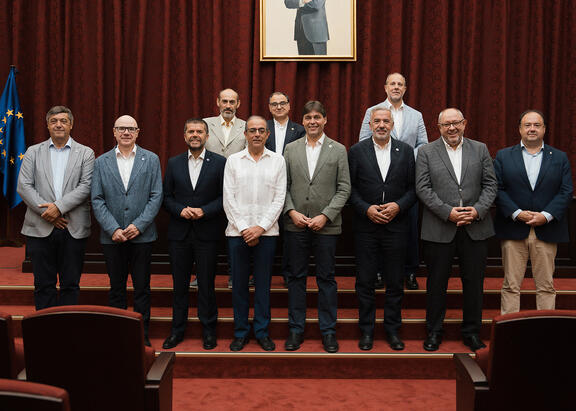 Rectores de las universidades andaluzas y canarias participantes en el encuentro.