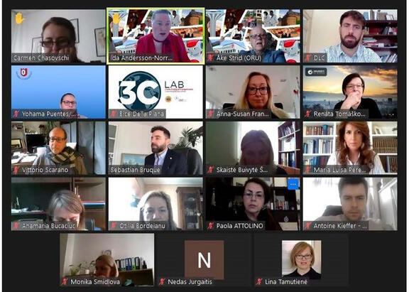 Participantes en la reunión 'online' mantenida por el consorcio.