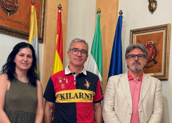 Alberto del Real, Luis Mariano Camacho y Manuela Ortega.