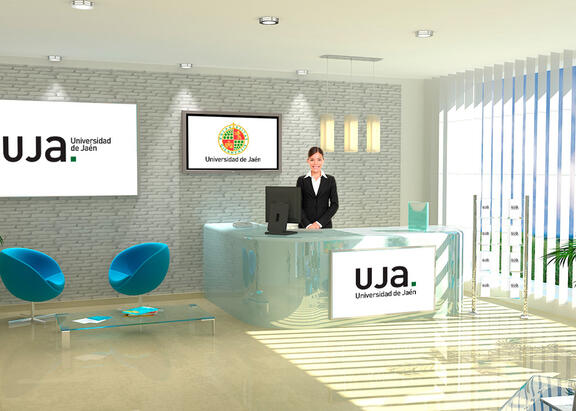 Stand virtual de la UJA en la Feria de Empleo 2021.