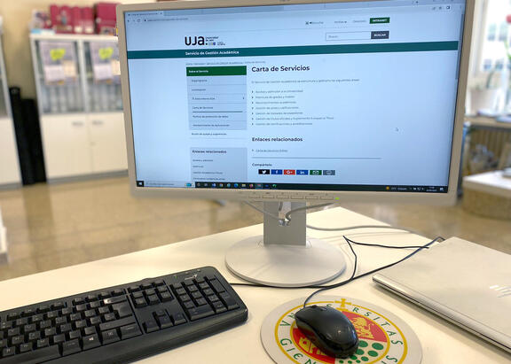 Pagína web del Servicio de Gestión Académica de la UJA.