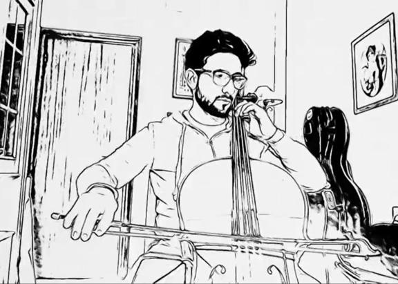 Imagen del vídeo con la pieza interpretada por la Orquesta de la UJA.