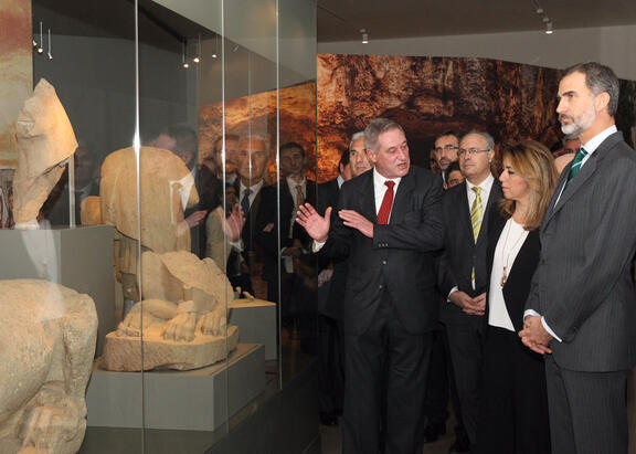 Su Majestad el Rey Don Felipe VI, en la inauguración del Museo Ibero de Jaén.