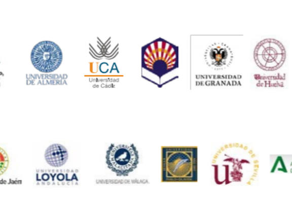 Logotipos de la Junta de Andalucía, las universidades andaluzas y la Agencia Andaluza del Conocimiento. 