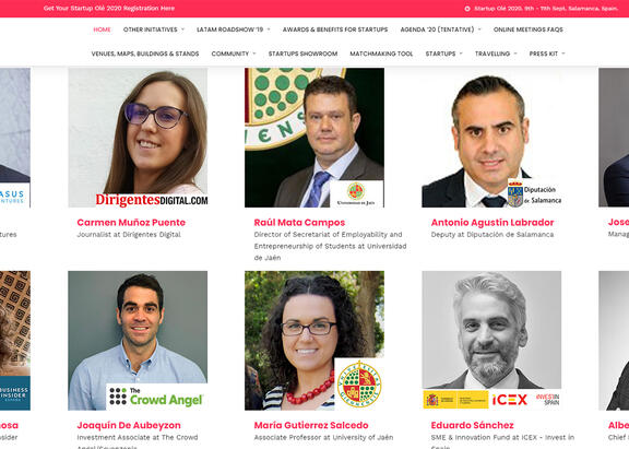 Algunos de los participantes en este encuentro virtual, entre los que se encuentran representantes de la UJA.