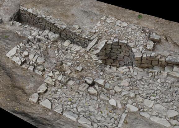 Modelo en 3D del pozo romano.
