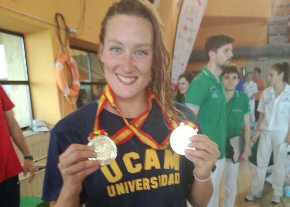 Mireia Belmonte, en la piscina de Las Fuentezuelas