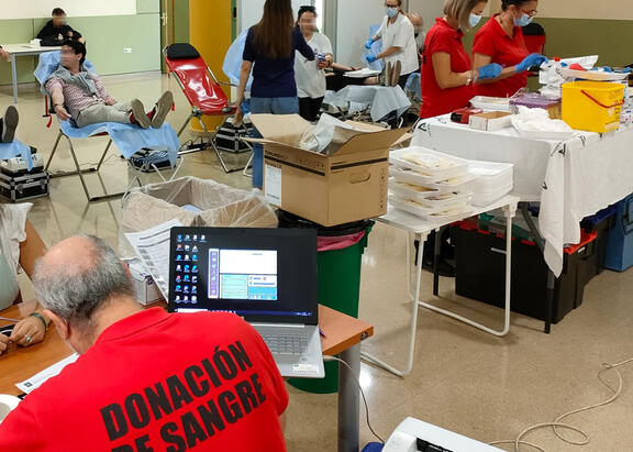 Donaciones de sangre en la UJA.