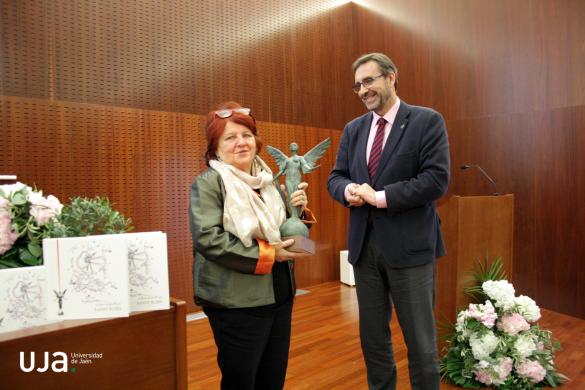 Fanny Rubio y el Rector de la UJA